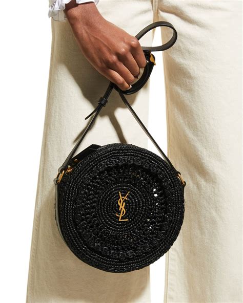 ysl raffia bags|ysl round raffia crossbody bag.